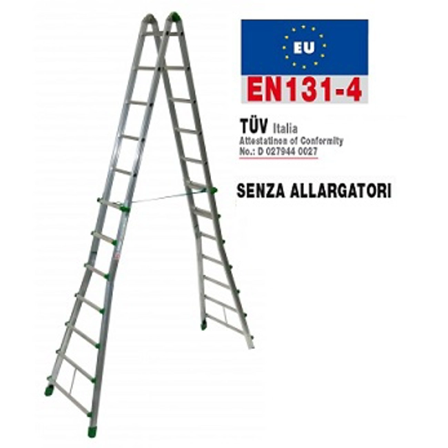 Vendita online Scala telescopica multiposizione 7+7 gradini EuroBriko16 BK/6